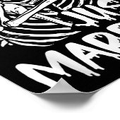 Poster Just Married Halloween Skeleton Bride And Groom We (Coin)