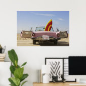 Poster Just Married Sign And Surfboard (Bureau à domicile)