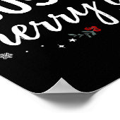 Poster Just Merry'd Matching Christmas Wedding Party Marr (Coin)