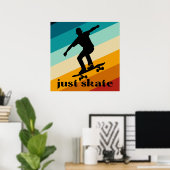 Poster Just Skate Skateboard (Bureau à domicile)