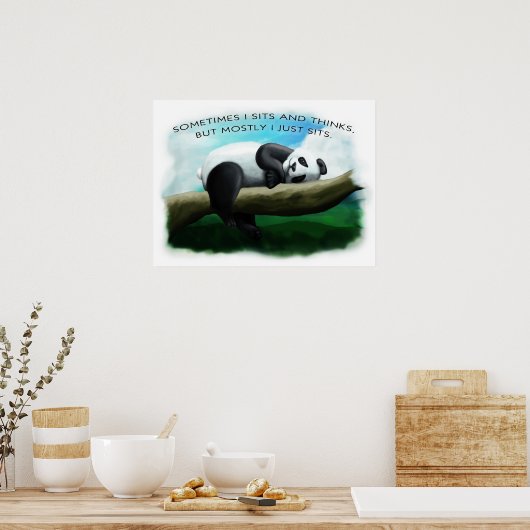 Poster Juste Assis (Cuisine)