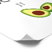 Poster Juste AVOCADO - motivation keto (Coin)