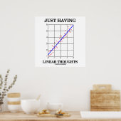 Poster Juste avoir des pensées linéaires Statistiques Rég (Cuisine)