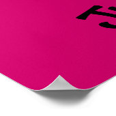 Poster Juste Chillin' Chouette Rose Avec Casque (Coin)