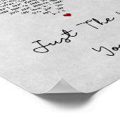 Poster Juste Comme Vous Êtes Grey Heart Chanson Lyrique I (Coin)