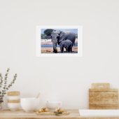 POSTER JUSTE DES ÉLÉPHANTS (Cuisine)