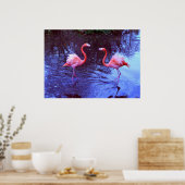 Poster Juste deux flamants (Cuisine)