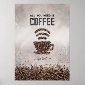 Poster Juste du café et WiFi (Devant)