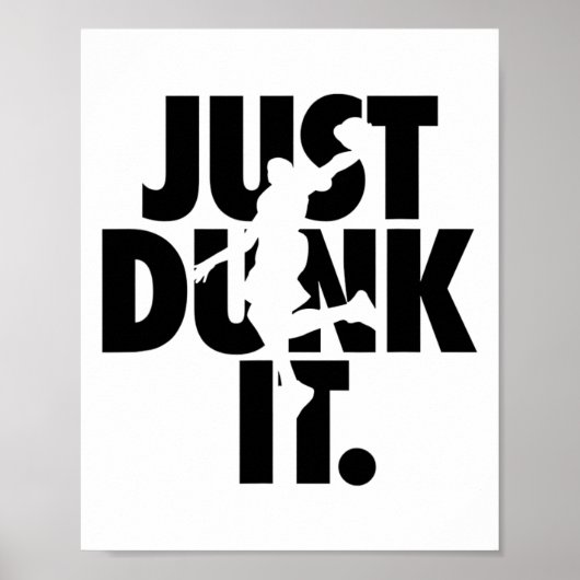 Poster Juste Dunk It Sketll Silhouette (Devant)