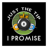 Poster Juste Le Conseil Je Promets Billard (Devant)