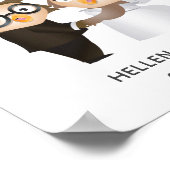 Poster Juste marié Owl Mariage (Coin)