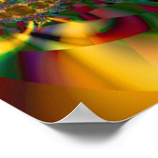 Poster Juste Math Cool Abstrait Art Fractal (Coin)