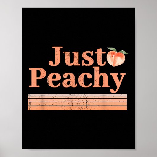 Poster Juste Peachy Été Fruit Retro Graphisme (Devant)