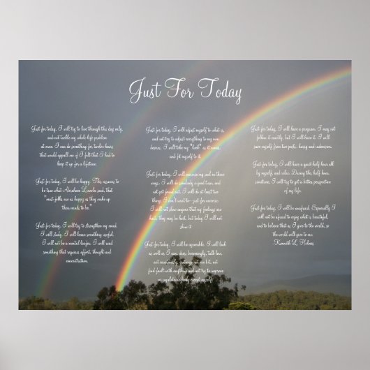 Poster Juste pour aujourd'hui (Devant)