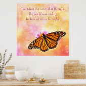 Poster Juste quand la chenille a pensé (Cuisine)