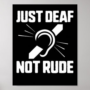 Poster Juste Sourds Pas Impolis Ruban Jaune de Sensibilis