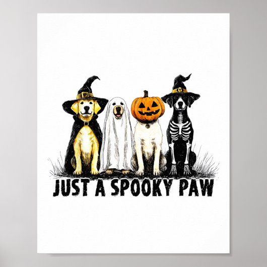 Poster Juste Un Éffrayant Fantôme De Chien Fantôme Hallow (Devant)