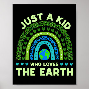Poster Juste un enfant qui aime la Terre _ Jour des terre