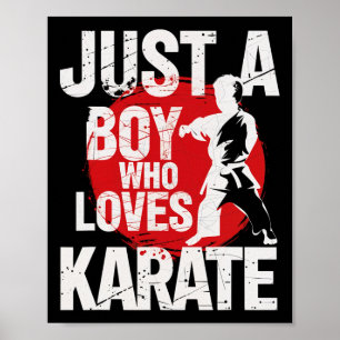 Poster Juste un garçon qui aime Karate Arts Martiaux