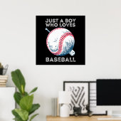 Poster Juste un garçon qui aime le baseball (Bureau à domicile)