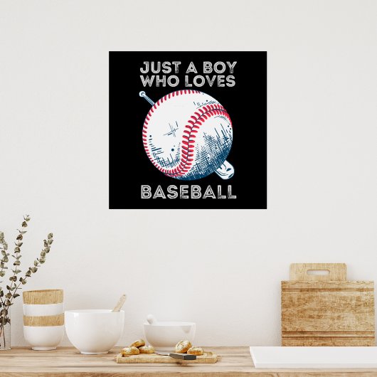 Poster Juste un garçon qui aime le baseball (Cuisine)
