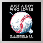 Poster Juste un garçon qui aime le baseball (Devant)