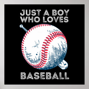 Poster Juste un garçon qui aime le baseball