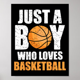 Poster Juste Un Garçon Qui Aime Le Basketball 1
