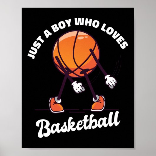 Poster Juste Un Garçon Qui Aime Le Basketball - Garçons D (Devant)