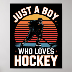 Poster Juste un garçon qui aime le hockey Joueur de hocke