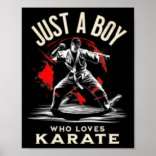 Poster Juste un garçon qui aime le karaté - Arts martiaux