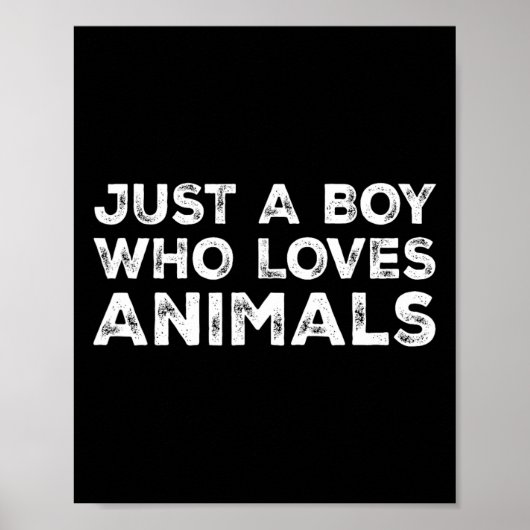 Poster Juste un garçon qui aime les animaux (Devant)