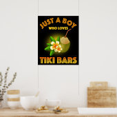 Poster Juste Un Garçon Qui Aime Les Bars Tiki (Cuisine)
