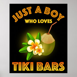 Poster Juste Un Garçon Qui Aime Les Bars Tiki