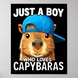 Poster Juste un garçon qui aime les capybaras