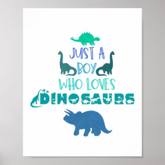 Poster Juste un garçon qui aime les dinosaures