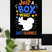 Poster Juste un garçon qui aime les écureuils (Bureau à domicile)
