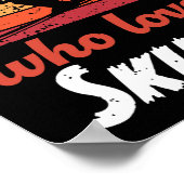 Poster Juste Un Garçon Qui Aime Les Enfants En Ski Garçon (Coin)