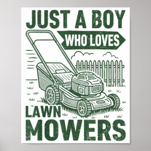 Poster Juste un garçon qui aime les tondeuses à gazon jar