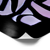 Poster Juste un petit Tiki noir et violet (Coin)