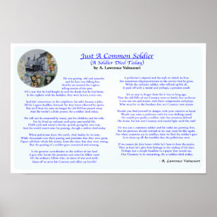 Poster Juste un soldat commun 16" x 11"