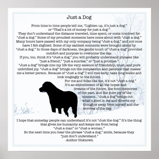 Poster Juste une citation de chien - Labrador noir - Poèm (Devant)