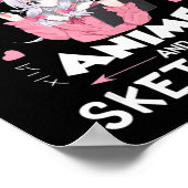 Poster Juste une fille qui aime Anime et Sketching Cadeau (Coin)