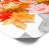 Poster Juste Une Fille Qui Aime Automne Aquarelle Belle A (Coin)