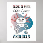 Poster Juste une fille qui aime Axolotls (Devant)
