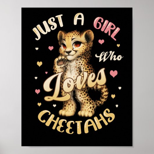 Poster Juste une fille qui aime Cheetahs Femmes Cheetah (Devant)