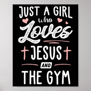 Poster Juste Une Fille Qui Aime Jésus Et Les Femmes Cadea