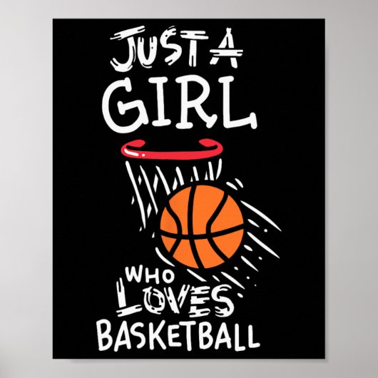 Poster Juste une fille qui aime jouer au basket-ball (Devant)