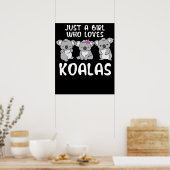 Poster Juste Une Fille Qui Aime Koalas Dons Koala (Cuisine)