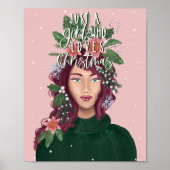 Poster Juste une fille qui aime la beauté de Noël (Devant)